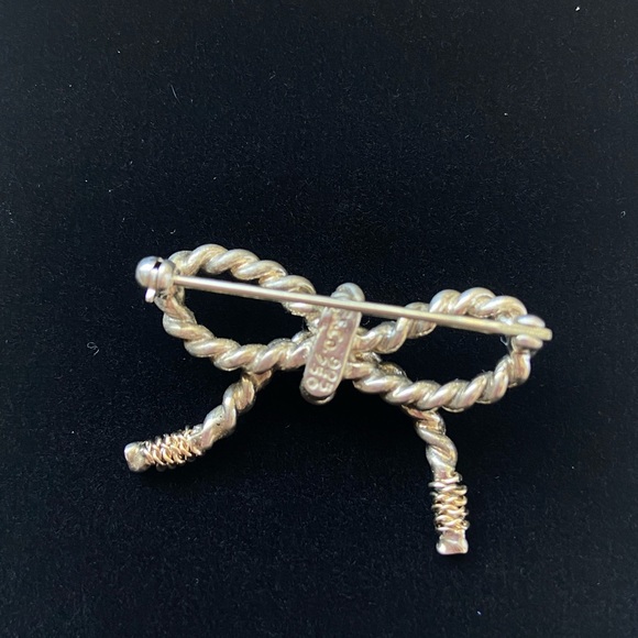 Tiffany & Co Bow brooch in 925 Sterling, 1980's Vintage Jewelry - Picture 3 of 5
